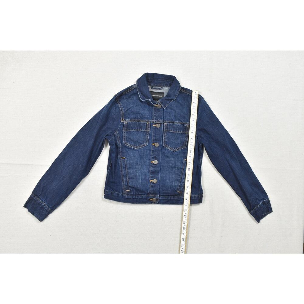 Banana Republic Women's Size S Blue Denim Jacket 100% Cotton Classic Trucker Jea - Picture 4 of 8